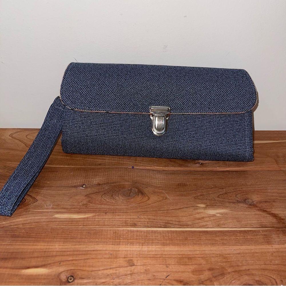 New Handmade Cotton Clutch Wristlet Bag Lots of CC Slip Pockets, Phone Money - Picture 9 of 9